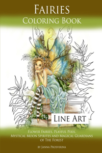 Fairies Coloring Book Line Art