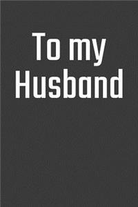 To my Husband