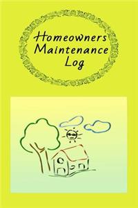 Homeowners Maintenance Log