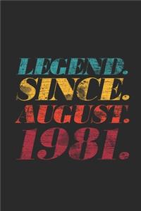 Legend Since August 1981