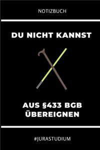 Notizbuch Du Nicht Kannst Aus §433 Bgb Übereignen #jurastudium