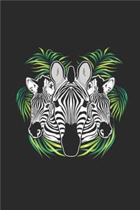 Zebra With Palm Leaves