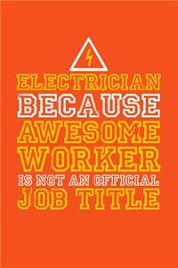 Electrician because awesome worker is not an official job title