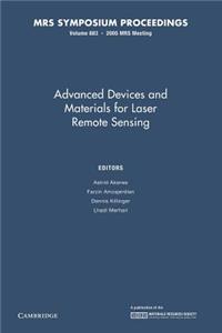 Advanced Devices and Materials for Laser Remote Sensing: Volume 883
