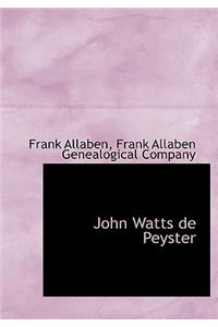 John Watts de Peyster