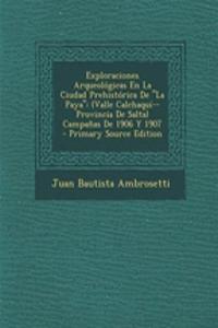 Exploraciones Arqueologicas En La Ciudad Prehistorica de La Paya: (Valle Calchaqui--Provincia de Salta) Campanas de 1906 y 1907