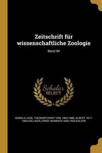Zeitschrift Fur Wissenschaftliche Zoologie; Band 94