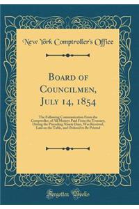 Board of Councilmen, July 14, 1854