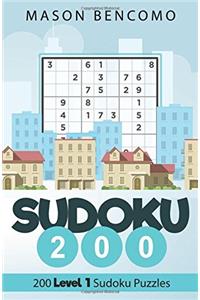 Sudoku 200: 200 Level 1 Logic Puzzles: Volume 1