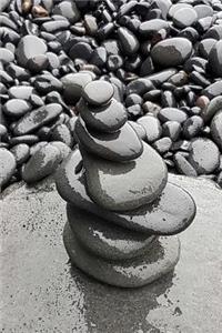 A Stack of Black Volcanic Stones Zen Meditation Journal