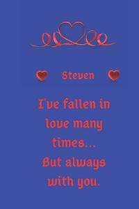 I love you Steven notebook/journal valentine gift