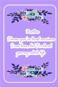 Brother I know you've loved me since I was born ...