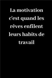 La motivation c'est quand les rêves enfilent leurs habits de travail