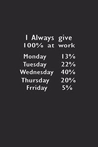 I Always Give 100% at Work