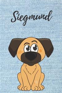 personalisiertes Notizbuch Hunde / Malbuch / Kritzelbuch / Tagebuch / Notizheft / Journal / DIN A5 / Geschenke Siegmund