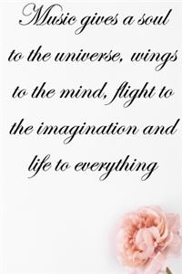 Music gives a soul to the universe, wings to the mind, flight to the imagination and life to everything