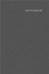 Sketchbook - Grey Cover Plain Blank 118 Page 6x9