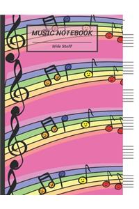 Music Notebook Wide Staff