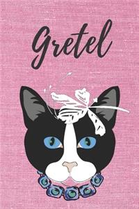 personalisiertes Notizbuch Katze / Journal / Malbuch / Tagebuch / Kritzelbuch / DIN A5 / Geschenk Gretel