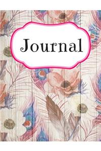 Flower With Feather Leaves Journal