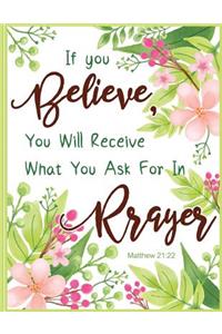 If You Believe, You Will Receive What You Ask For In Prayer - Matthew 21
