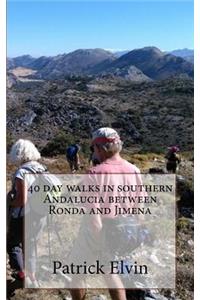 40 day walks in southern Andalucia between Ronda and Jimena