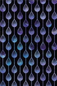 Bullet Journal Notebook Teardrops Pattern 3