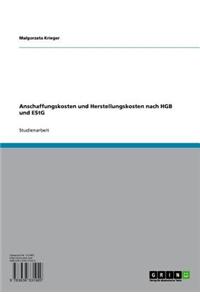 Anschaffungskosten Und Herstellungskosten Nach Hgb Und Estg