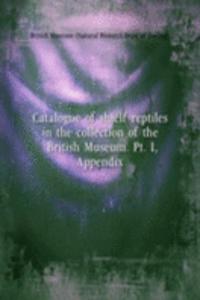 CATALOGUE OF SHIELF REPTILES IN THE COL