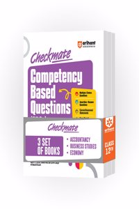 Arihant Checkmate Series for Class 12 | Competency Based Questions for Accountancy, Economics and Business Studies | Boards 2025 (Set of 3 Books)