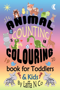 Animal Counting Colouring Book For Toddlers & Kids