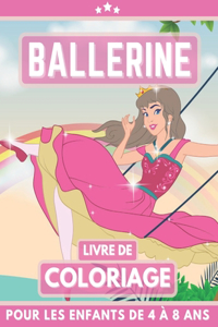 Ballerine Livre De Coloriage Pour Les Enfants De 4 À 8 Ans