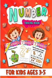 Number Tracing Book For Kids Ages 3-5