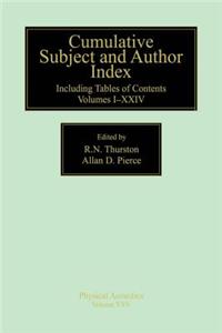 Cumulative Subject and Author Index, Including Tables of Contents Volumes 1-23