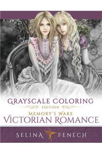 Memory's Wake Victorian Romance - Grayscale Coloring Edition