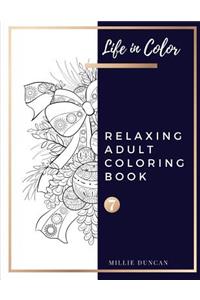 RELAXING ADULT COLORING BOOK (Book 7)
