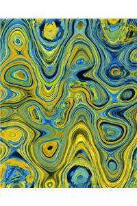 Yellow Blue Green Artsy School Composition Book