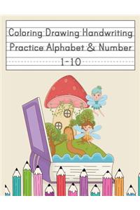 Coloring Drawing Handwriting Practice Alphabet & Number