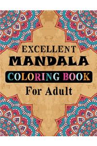 Excellent Mandala Coloring Book For Adult
