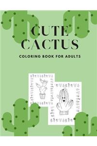 Cute Cactus Coloring Book for Adults