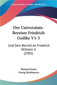 Der Universitats-Bereiser Friedrich Gedike V1-3