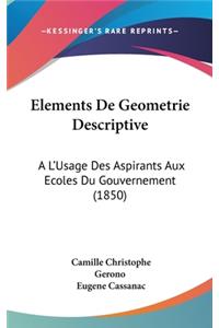 Elements de Geometrie Descriptive