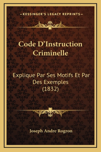 Code D'Instruction Criminelle