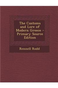Customs and Lore of Modern Greece