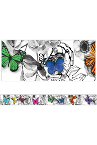 Woodland Whimsy Butterflies Straight Bulletin Board Borders