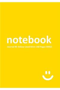 Notebook Journal B5 Yellow 8mm 140 pages SMILE