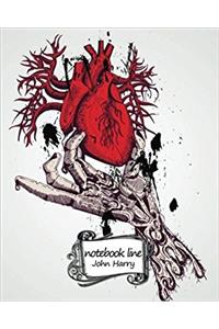 Notebook Line Heart in Hand
