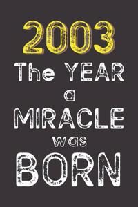 2003 The Year a Miracle was Born