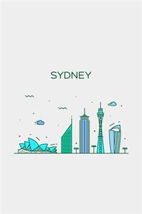 Sydney Minimalist Travel Notebook [Lined] [6x9] [110 pages]