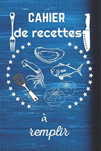Cahier de recettes à remplir